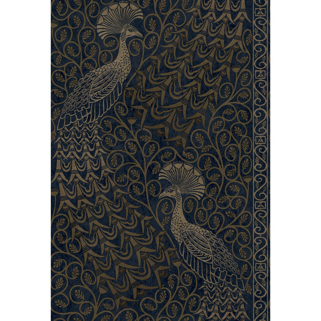 Pavo Parade M Bronze/Mid by Cole & Son Designer Wallcovering COLE & SON PEARWOOD PAPER - 100% United Kingdom - Horizontal: 20.5 and Vertical: 30 20.5 - Swanky Fabrics -