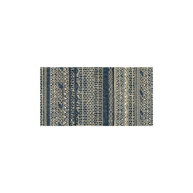 Hakan Indigo by Lee Jofa Designer Fabric THE MALIKA COLLECTION COTTON - 63%;LINEN - 37% Italy HEAVY Horizontal: 54 and Vertical: 14.5 54 - Swanky Fabrics -