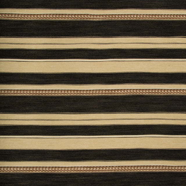 Entoto Stripe Ebony/Cocoa by Lee Jofa Designer Fabric MERKATO COTTON - 33%;ACRYLIC - 23%;WOOL - 23%;POLYESTER - 10%;VISCOSE - 8%;LINEN - 3% Belgium HEAVY Horizontal: 0.59 and Vertical: 12.79 53 - Swanky Fabrics -