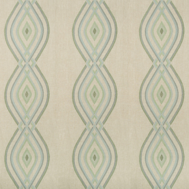 Ora Embroidery Mist by Lee Jofa Designer Fabric WESTPORT LINEN - 68%;VISCOSE - 23%;SPUN POLYESTER - 9% India LIGHT Horizontal: 16.5 and Vertical: 17 51 - Swanky Fabrics -