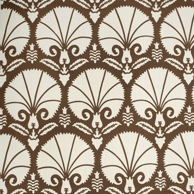 Bursa Brown by Lee Jofa Designer Fabric PAOLO MOSCHINO FABRICS LINEN - 100% United Kingdom MEDIUM Horizontal: 23.62 and Vertical: 23.62 48 - Swanky Fabrics -