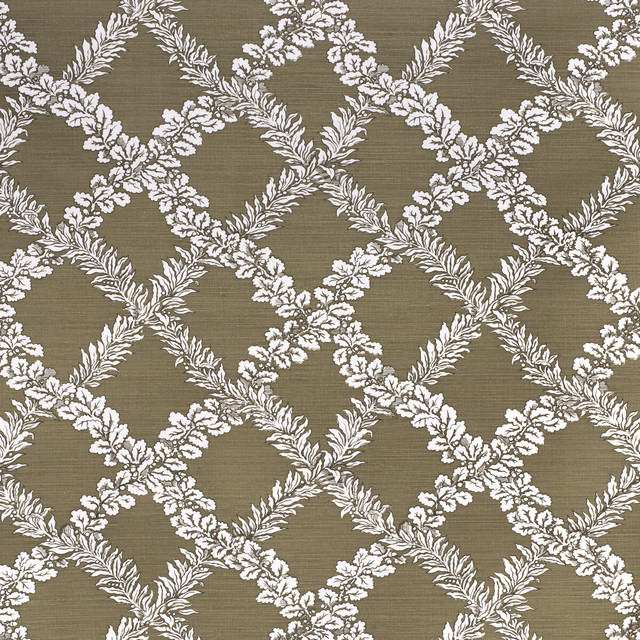 Leaf Trellis Green by Lee Jofa Designer Fabric PAOLO MOSCHINO FABRICS LINEN - 67%;COTTON - 33% United Kingdom HEAVY Horizontal: 16.93 and Vertical: 16.14 53.94 - Swanky Fabrics -