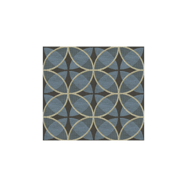 Clockwork Sapphire by Kravet Contract Designer Fabric CONTRACT GIS RECYCLED POLYESTER - 39%;POLYESTER - 35%;COTTON - 26% United States HEAVY Horizontal: 14 and Vertical: 5 55 - Swanky Fabrics -