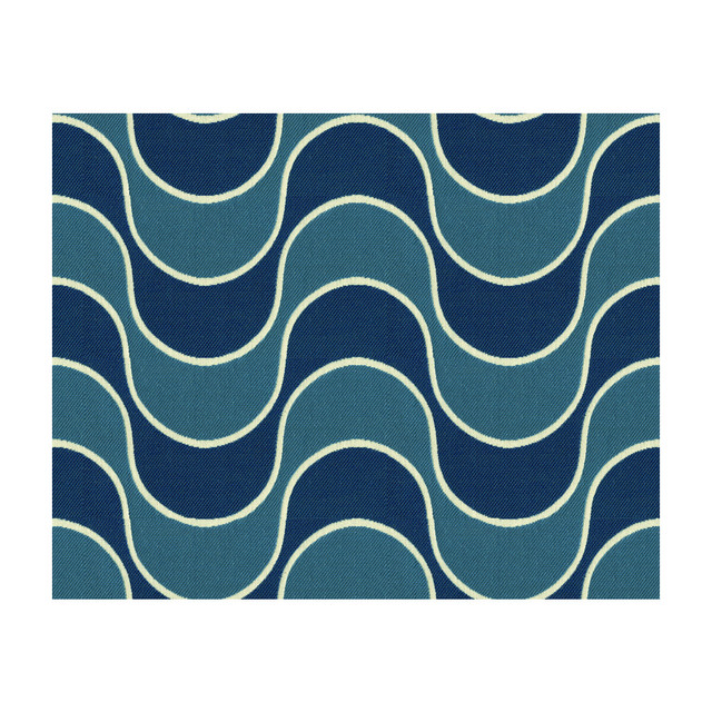 Making Waves Admiral by Kravet Design Designer Fabric WATERWORKS II COLLECTION SOLUTION DYED ACRYLIC - 100% United States MEDIUM Horizontal: 9.5 and Vertical: 5.5 54 - Swanky Fabrics -