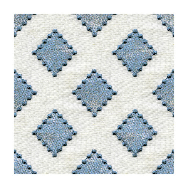 Diamondots Indigo by Kravet Basics Designer Fabric SARAH RICHARDSON HARMONY LINEN - 60%;COTTON - 40% India LIGHT Horizontal: 3 and Vertical: 3 51.5 - Swanky Fabrics -
