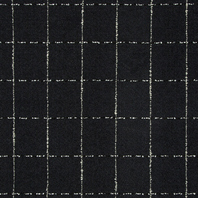 Pocket Square Noir by Kravet Couture Designer Fabric MODERN TAILOR COTTON - 46%;VISCOSE - 37%;ACRYLIC - 8%;NYLON - 8%;WOOL - 1% Italy MEDIUM Horizontal: 2.95 and Vertical: 3.15 55 - Swanky Fabrics -