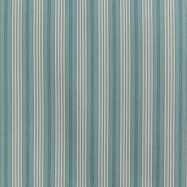 Hull Stripe Lagoon by Kravet Design Designer Fabric INDOOR / OUTDOOR ACRYLIC - 66%;POLYESTER - 34% China HEAVY Horizontal: 1.75 and Vertical: 0 54 - Swanky Fabrics -