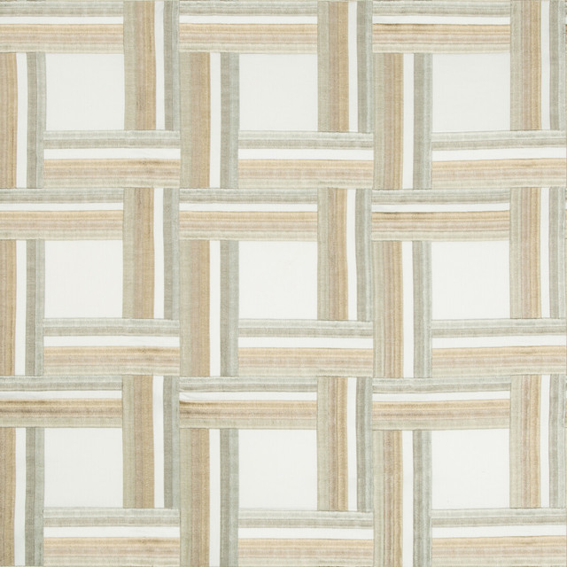 Front Row Greige by Kravet Couture Designer Fabric MODERN TAILOR COTTON - 50%;VISCOSE - 50% India - Horizontal: 7.75 and Vertical: 7.5 55 - Swanky Fabrics -