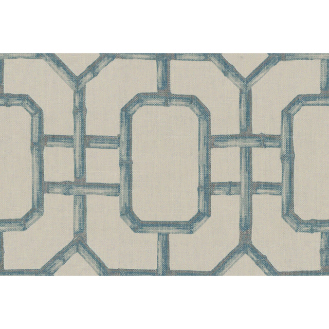 Bambu Fret Ciel by Kravet Couture Designer Fabric JAN SHOWERS GLAMOROUS LINEN - 100% China MEDIUM Horizontal: 27 and Vertical: 36 54.5 - Swanky Fabrics -