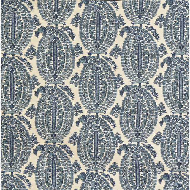 Anoushka Blue by Lee Jofa Designer Fabric BLITHFIELD LINEN - 51%;COTTON - 49% Italy MEDIUM Horizontal: 13.39 and Vertical: 20.08 53.54 - Swanky Fabrics -