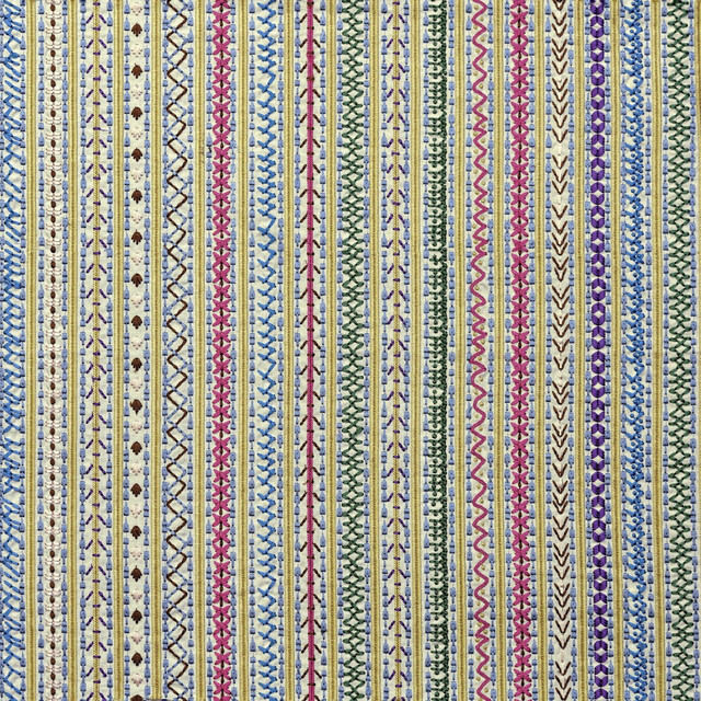 Capri Yellow/Multi by Lee Jofa Designer Fabric BLITHFIELD COTTON - 100% India - Horizontal: 24.6 and Vertical: 1.4 52 - Swanky Fabrics -