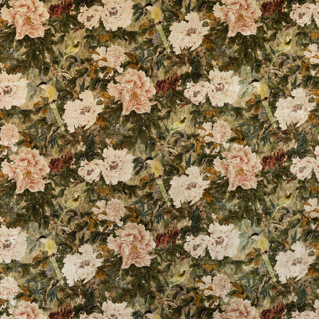 Oriental Garden Mole by G P & J Baker Designer Fabric SIGNATURE VELVETS VISCOSE - 55%;COTTON - 45% Italy - Horizontal: 27.58 and Vertical: 20.094 55.16 - Swanky Fabrics -