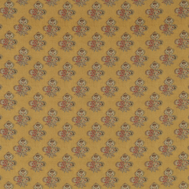 Poppy Paisley Ochre by G P & J Baker Designer Fabric COROMANDEL SMALL PRINTS VISCOSE - 82%;LINEN - 18% United Kingdom - Horizontal: 5.4372 and Vertical: 5.91 54.372 - Swanky Fabrics -