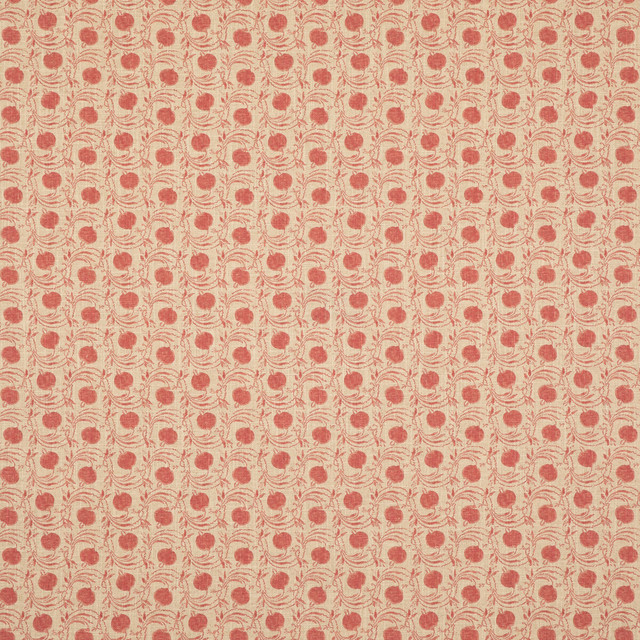 Seed Pod Red by G P & J Baker Designer Fabric COROMANDEL SMALL PRINTS VISCOSE - 67%;LINEN - 33% United Kingdom - Horizontal: 3.8612 and Vertical: 5.91 54.372 - Swanky Fabrics -