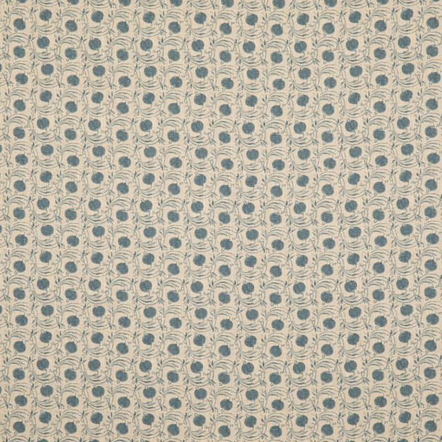 Seed Pod Blue by G P & J Baker Designer Fabric COROMANDEL SMALL PRINTS VISCOSE - 67%;LINEN - 33% United Kingdom - Horizontal: 3.8612 and Vertical: 5.91 54.372 - Swanky Fabrics -