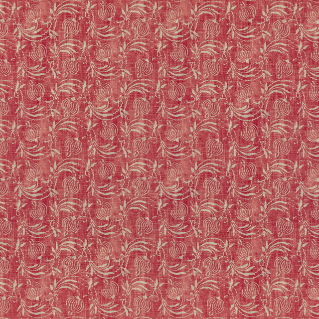 Pomegranate Red by G P & J Baker Designer Fabric COROMANDEL SMALL PRINTS VISCOSE - 67%;LINEN - 33% United Kingdom - Horizontal: 7.7618 and Vertical: 17.336 54.372 - Swanky Fabrics -