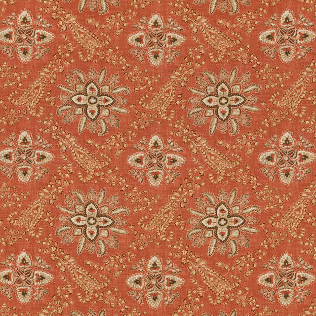 Cashmira Red by G P & J Baker Designer Fabric COROMANDEL VISCOSE - 82%;LINEN - 18% United Kingdom - Horizontal: 13.593 and Vertical: 12.608 54.372 - Swanky Fabrics -