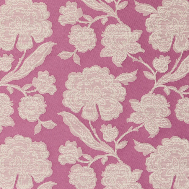 Downham Raspberry by Clarke And Clarke Designer Fabric CLARKE & CLARKE RIBBLE VALLEY COTTON - 53%;POLYESTER - 47% India - Horizontal: 9.92 and Vertical: 12.01 54 - Swanky Fabrics -
