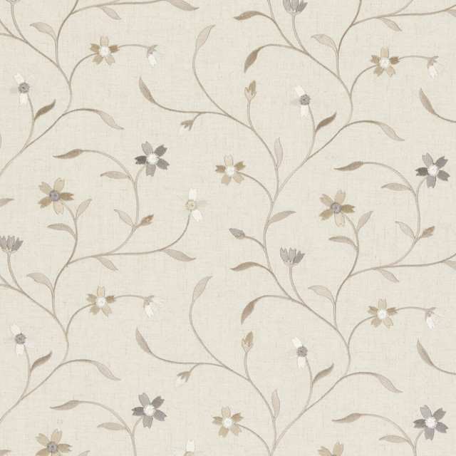 Mellor Natural by Clarke And Clarke Designer Fabric CLARKE & CLARKE RIBBLE VALLEY POLYESTER - 61%;LINEN - 19%;VISCOSE - 11%;COTTON - 9% India - Horizontal: 10.63 and Vertical: 9.25 53 - Swanky Fabrics -