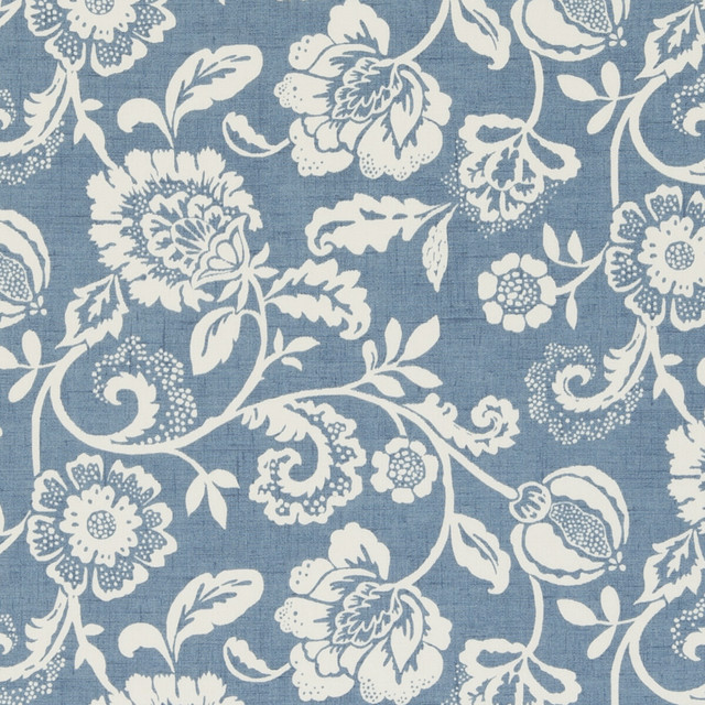 Eliza Chambray by Clarke And Clarke Designer Fabric CLARKE & CLARKE GENEVIEVE COTTON - 100% United Kingdom MEDIUM Horizontal: - and Vertical: - 55.125 - Swanky Fabrics -