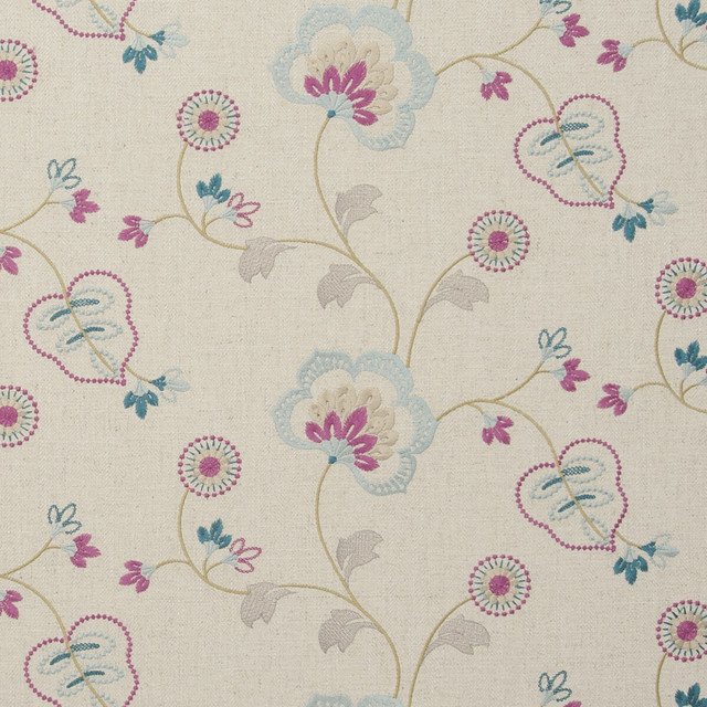 Chatsworth Duckegg by Clarke And Clarke Designer Fabric CLARKE & CLARKE MANOR HOUSE VISCOSE - 34%;COTTON - 22%;LINEN - 22%;POLYESTER - 22% India - Horizontal: 25.59 and Vertical: 9.06 54 - Swanky Fabrics -