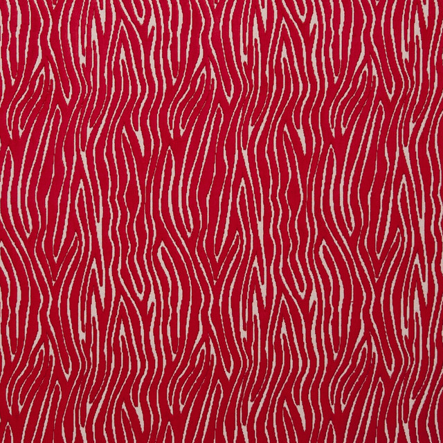 Onda Rouge by Clarke And Clarke Designer Fabric CLARKE & CLARKE DIMENSIONS VISCOSE - 52%;POLYESTER - 48% Turkey HEAVY Horizontal: 6.89 and Vertical: 12.2 54 - Swanky Fabrics -