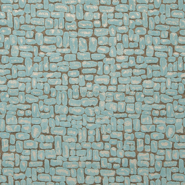 Moda Aqua by Clarke And Clarke Designer Fabric CLARKE & CLARKE DIMENSIONS POLYESTER - 51%;COTTON - 49% Turkey HEAVY Horizontal: 13.78 and Vertical: 16.14 54 - Swanky Fabrics -