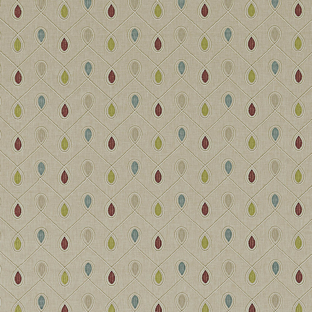 Healey Raspberry/Duckegg by Clarke And Clarke Designer Fabric CLARKE & CLARKE RICHMOND POLYESTER - 52%;COTTON - 48% India - Horizontal: 6.3 and Vertical: 4.53 54 - Swanky Fabrics -