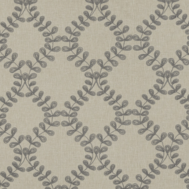 Malham Smoke by Clarke And Clarke Designer Fabric CLARKE & CLARKE RICHMOND POLYESTER - 52%;COTTON - 48% India - Horizontal: 8.46 and Vertical: 9.06 54 - Swanky Fabrics -