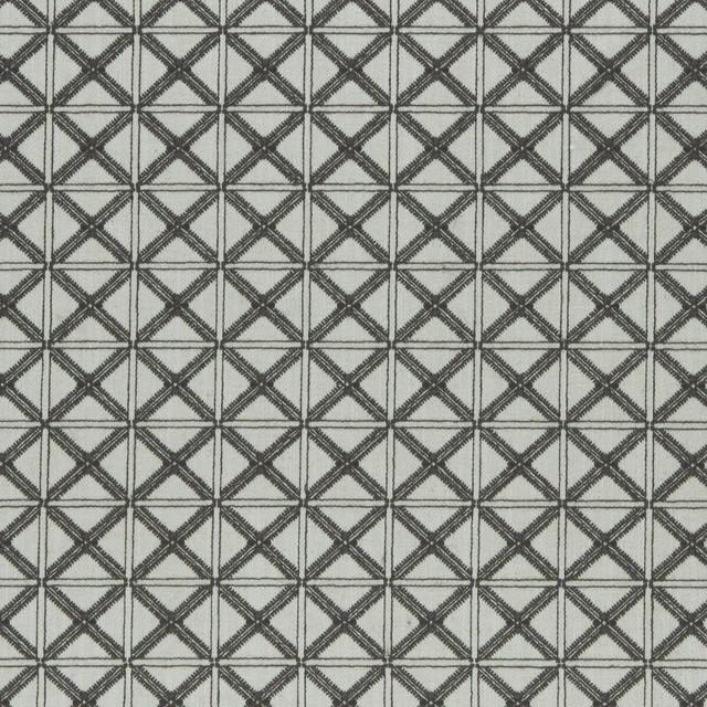 Makenzi Charcoal by Clarke And Clarke Designer Fabric CLARKE & CLARKE AMARA COTTON - 25%;LINEN - 25%;POLYESTER - 25%;VISCOSE - 25% India - Horizontal: 2.24 and Vertical: 2.09 55 - Swanky Fabrics -