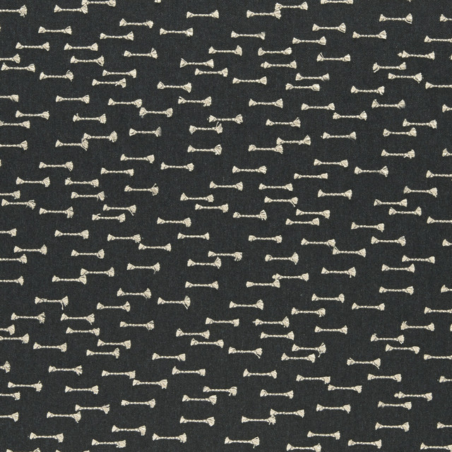 Nala Charcoal by Clarke And Clarke Designer Fabric CLARKE & CLARKE AMARA COTTON - 25%;LINEN - 25%;POLYESTER - 25%;VISCOSE - 25% India - Horizontal: 8.86 and Vertical: 6.22 55 - Swanky Fabrics -