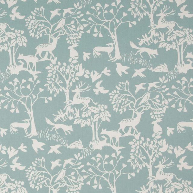 Vilda Ice Blue by Clarke And Clarke Designer Fabric CLARKE & CLARKE WILDERNESS COTTON - 100% United Kingdom MEDIUM Horizontal: 26.97 and Vertical: 25.2 54 - Swanky Fabrics -