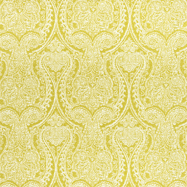 Pastiche Chartreuse by Clarke And Clarke Designer Fabric CLARKE & CLARKE HALCYON COTTON - 56%;POLYESTER - 44% India HEAVY Horizontal: 13.78 and Vertical: 13.98 54 - Swanky Fabrics -