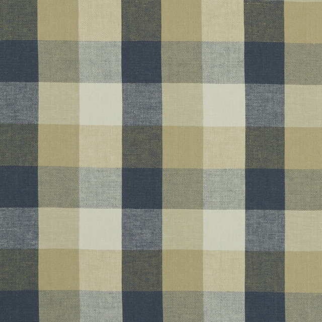 Austin Check Midnight by Clarke And Clarke Designer Fabric CLARKE & CLARKE CASTLE GARDEN LINEN - 100% Turkey HEAVY Horizontal: 6.89 and Vertical: 7.68 53 - Swanky Fabrics -