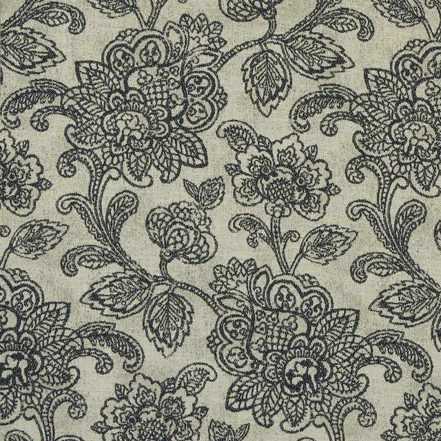 Cranbrook Charcoal by Clarke And Clarke Designer Fabric CLARKE & CLARKE CASTLE GARDEN COTTON - 57%;VISCOSE - 36%;LINEN - 7% Turkey MEDIUM Horizontal: 13.78 and Vertical: 23.62 54 - Swanky Fabrics -