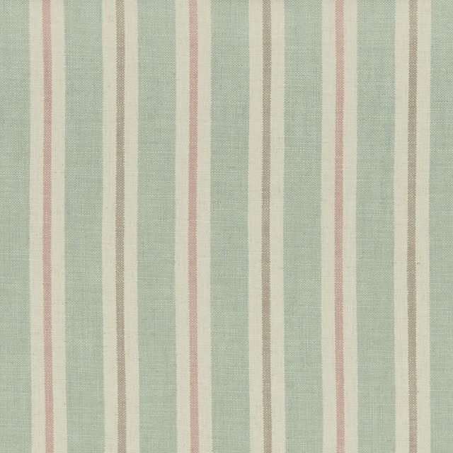 Sackville Stripe Mineral/Blush by Clarke And Clarke Designer Fabric CLARKE & CLARKE CASTLE GARDEN VISCOSE - 80%;LINEN - 20% Turkey HEAVY Horizontal: 4.33 and Vertical: 0 54 - Swanky Fabrics -