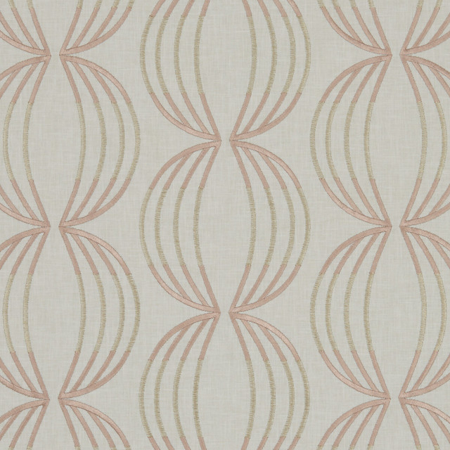 Carraway Rose Gold by Clarke And Clarke Designer Fabric CLARKE & CLARKE LUSSO POLYESTER - 52%;COTTON - 48% India - Horizontal: 12.68 and Vertical: 6.3 54 - Swanky Fabrics -