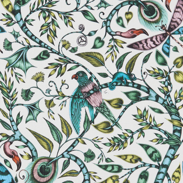 Rousseau Jungle by Clarke And Clarke Designer Fabric ANIMALIA BY EMMA J SHIPLEY FOR C&C COTTON - 100% United Kingdom HEAVY Horizontal: 13.58 and Vertical: 26.97 54 - Swanky Fabrics -