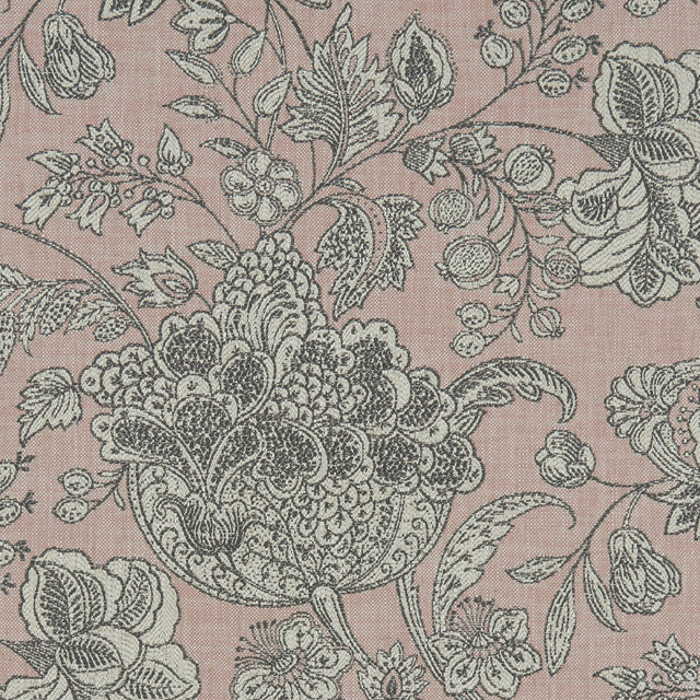 Woodsford Blush by Clarke And Clarke Designer Fabric CLARKE & CLARKE HERITAGE COTTON - 45%;VISCOSE - 44%;LINEN - 11% Turkey HEAVY Horizontal: 27.56 and Vertical: 24.92 54 - Swanky Fabrics -