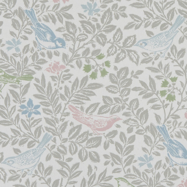 Bird Song Pastel by Clarke And Clarke Designer Fabric CLARKE & CLARKE LAND & SEA COTTON - 100% Turkey MEDIUM Horizontal: 17.99 and Vertical: 15.94 54 - Swanky Fabrics -