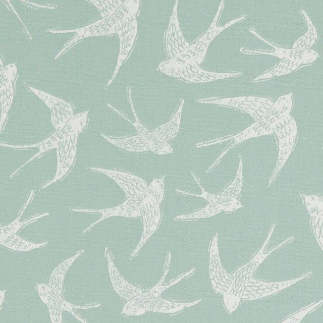 Fly Away Mineral by Clarke And Clarke Designer Fabric CLARKE & CLARKE LAND & SEA COTTON - 100% Turkey MEDIUM Horizontal: 17.99 and Vertical: 24.8 54 - Swanky Fabrics -