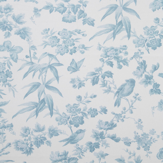 Amelia Seafoam by Clarke And Clarke Designer Fabric CLARKE & CLARKE OASIS WP & FABRIC COTTON - 100% Spain MEDIUM Horizontal: - and Vertical: - 54.375 - Swanky Fabrics -