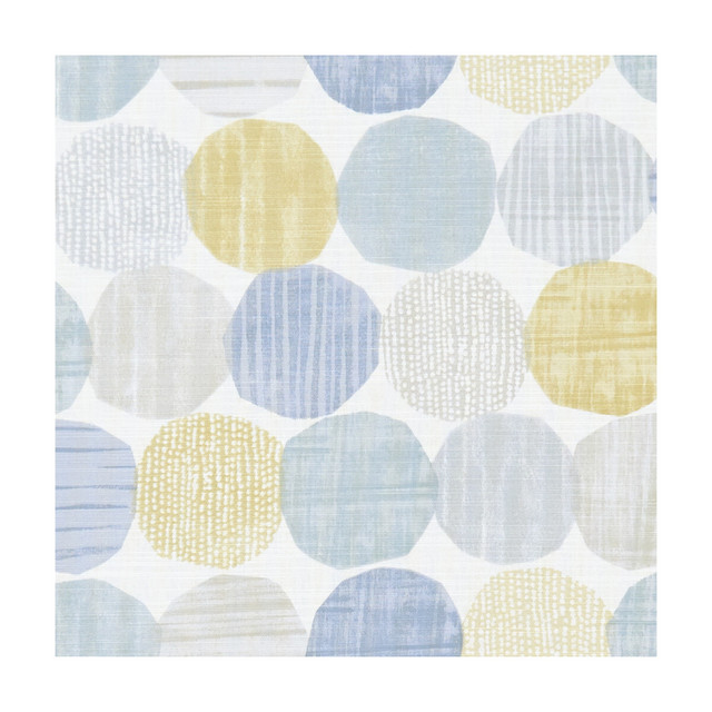 Stepping Stones Chambray/Honey by Clarke And Clarke Designer Fabric CLARKE & CLARKE ROOF GARDEN COTTON - 100% Turkey MEDIUM Horizontal: 27.17 and Vertical: 12.4 54 - Swanky Fabrics -
