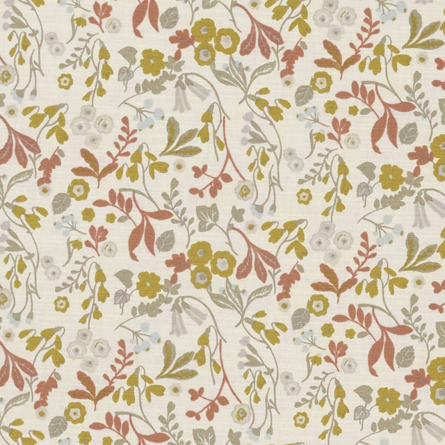 Ashbee Ochre by Clarke And Clarke Designer Fabric CLARKE & CLARKE SHERWOOD COTTON - 100% Turkey MEDIUM Horizontal: - and Vertical: - 54 - Swanky Fabrics -