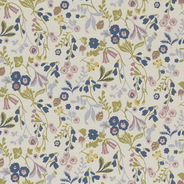 Ashbee Teal/Blush by Clarke And Clarke Designer Fabric CLARKE & CLARKE SHERWOOD COTTON - 100% Turkey MEDIUM Horizontal: - and Vertical: - 54 - Swanky Fabrics -