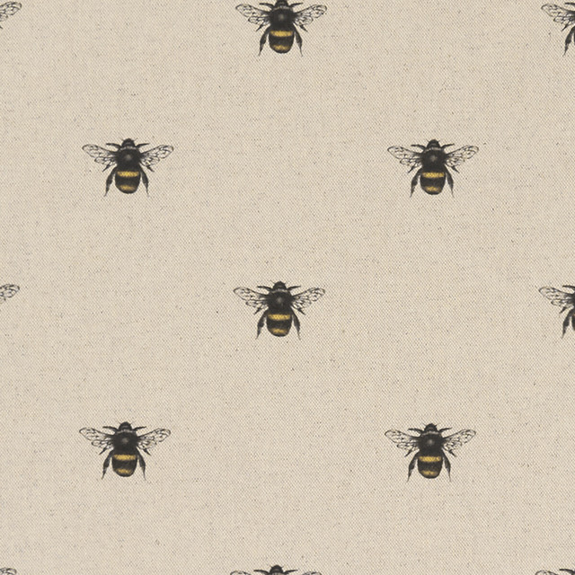 Abeja Linen by Clarke And Clarke Designer Fabric CLARKE & CLARKE EDEN COTTON - 90%;LINEN - 10% Spain MEDIUM Horizontal: 6.75 and Vertical: 6.375 54.375 - Swanky Fabrics -