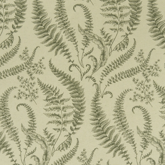 Folium Forest by Clarke And Clarke Designer Fabric CLARKE & CLARKE EDEN COTTON - 90%;LINEN - 10% Spain MEDIUM Horizontal: 17.75 and Vertical: 31.5 54.375 - Swanky Fabrics -