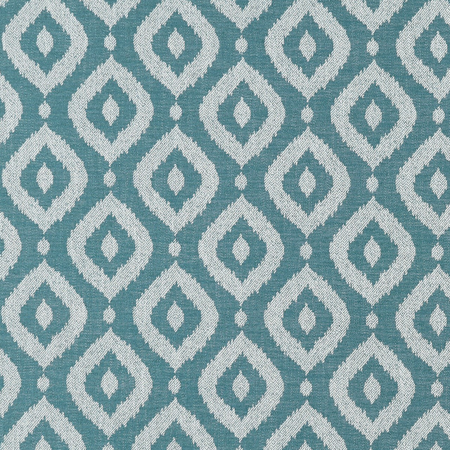 Soraya Teal by Clarke And Clarke Designer Fabric CLARKE & CLARKE PRINCE OF PERSIA POLYESTER - 64%;VISCOSE - 25%;LINEN - 11% India HEAVY Horizontal: 6.938 and Vertical: 7.125 55.625 - Swanky Fabrics -