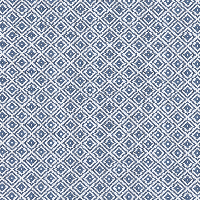 Kiki Denim by Clarke And Clarke Designer Fabric CLARKE & CLARKE CO-ORDINATES COTTON - 100% Turkey MEDIUM Horizontal: 1.75 and Vertical: 1.625 54 - Swanky Fabrics -