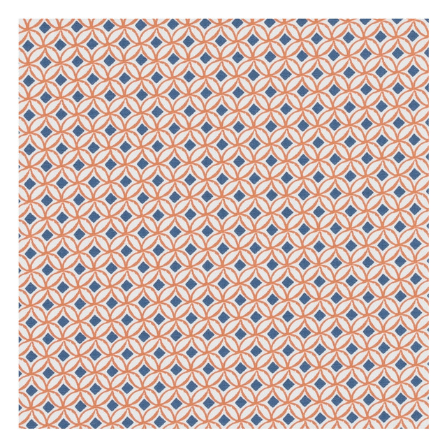 Ortis Denim/Spice by Clarke And Clarke Designer Fabric CLARKE & CLARKE CO-ORDINATES COTTON - 100% Turkey MEDIUM Horizontal: 1 and Vertical: 1.125 54 - Swanky Fabrics -